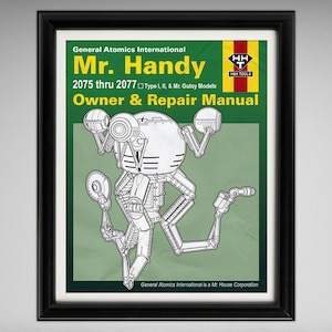 Fallout - Mr Handy Owner and Repair Manual Cover - 8x10