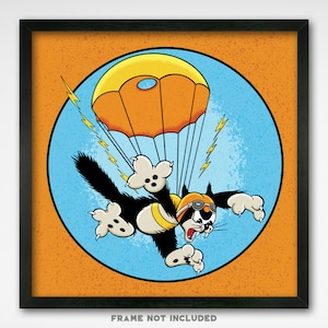 World War II Insignia - 503rd Parachute Battalion - 8x8 Print