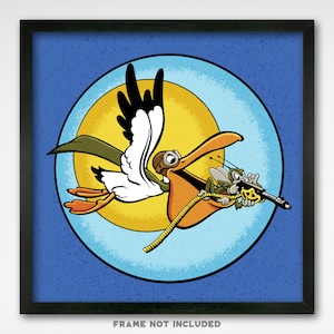 World War II Insignia - 37th Pursuit Squadron - 8x8 Print