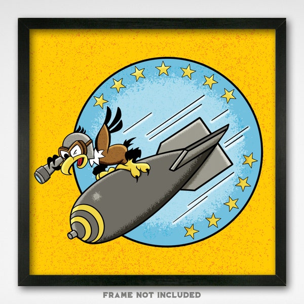 World War II Insignia - 75th Bombardment Squadron - 8x8 Print