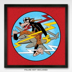 World War II Insignia - 474th Fighter Squadron - 8x8 Print