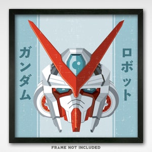 Graphique Gundam en détresse - Impression 8x8