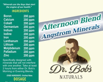 Dr. Bob's Afternoon Blend Angstrom Minerals 32 Oz Bottle