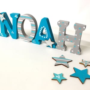 Letras de madera para puerta de habitación infantil, letras para puerta, niños