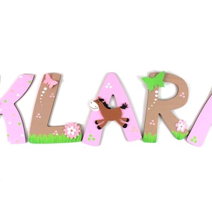 Letras de madera para puerta de habitación de niños, letras para puerta, niñas