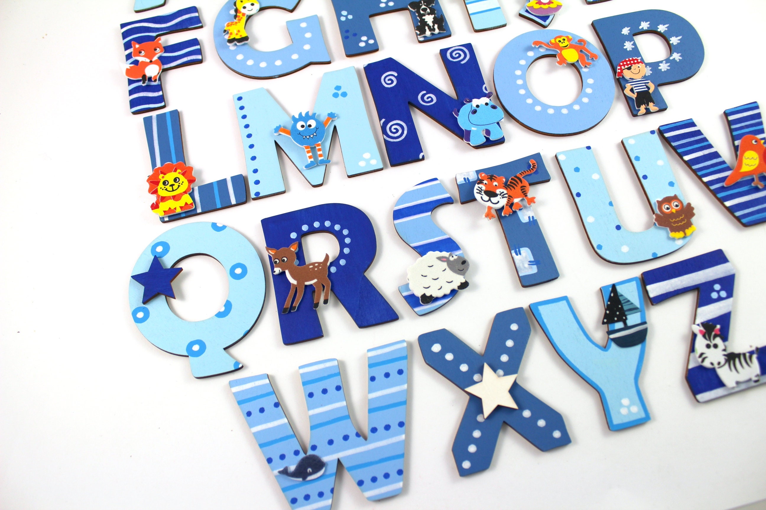 Wooden Letter Nursery Door With Matching Motifs Etsy