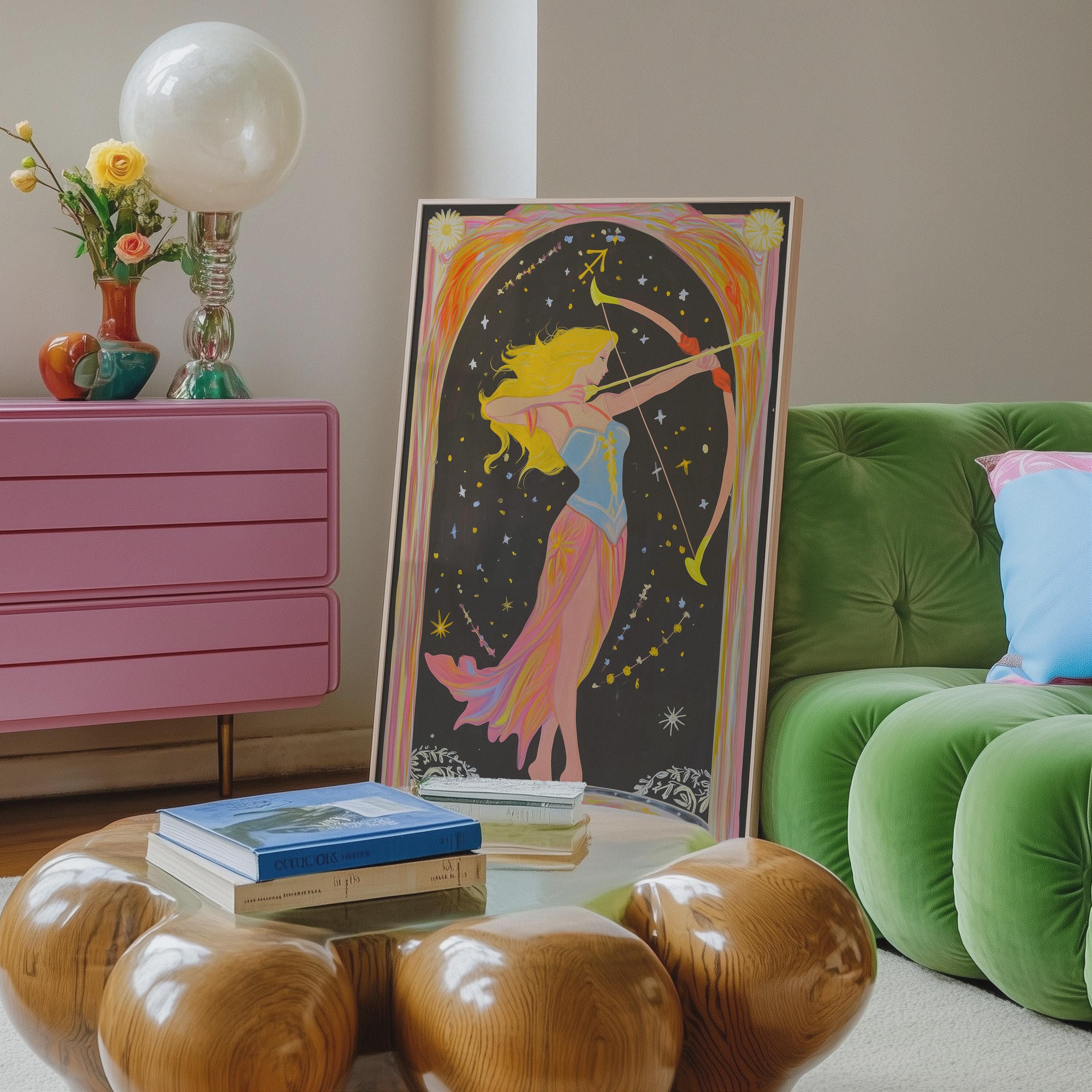 Sagittarius Zodiac Art Print: Celestial Archer Poster - Etsy
