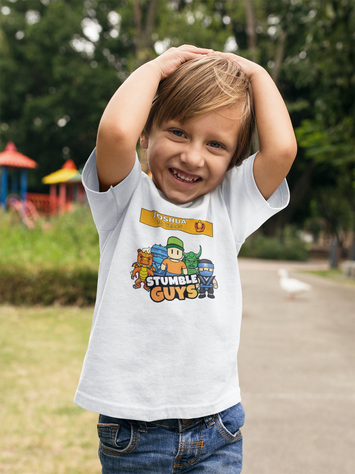 Camiseta Camisa Stumble Guys Gamer Jogo Stumble Infantil e Adulto