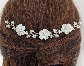 Wedding Hair Pins, Bridal Hair Flower Pins, Prom Hair Clip, Prom Hair Flowers, Hair Accessories for Bride, Short Hair Accessories