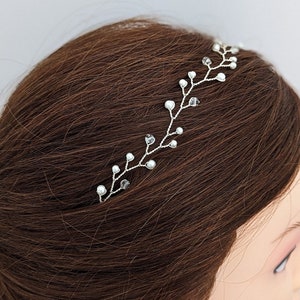 Dainty Bridal Hair Jewelry Wedding Headpiece for Bride Headband Bridal Hair Accessories Thin Hair Vine Wedding Tiara Special Occasion