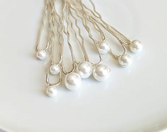 Pearl Bridal Hair Pins Pearl Bridal Hair Piece Wedding Hair Pins Wedding Hair Accessories Pearl Wedding Hair Clip Bride Hair Clip Pearl Pins