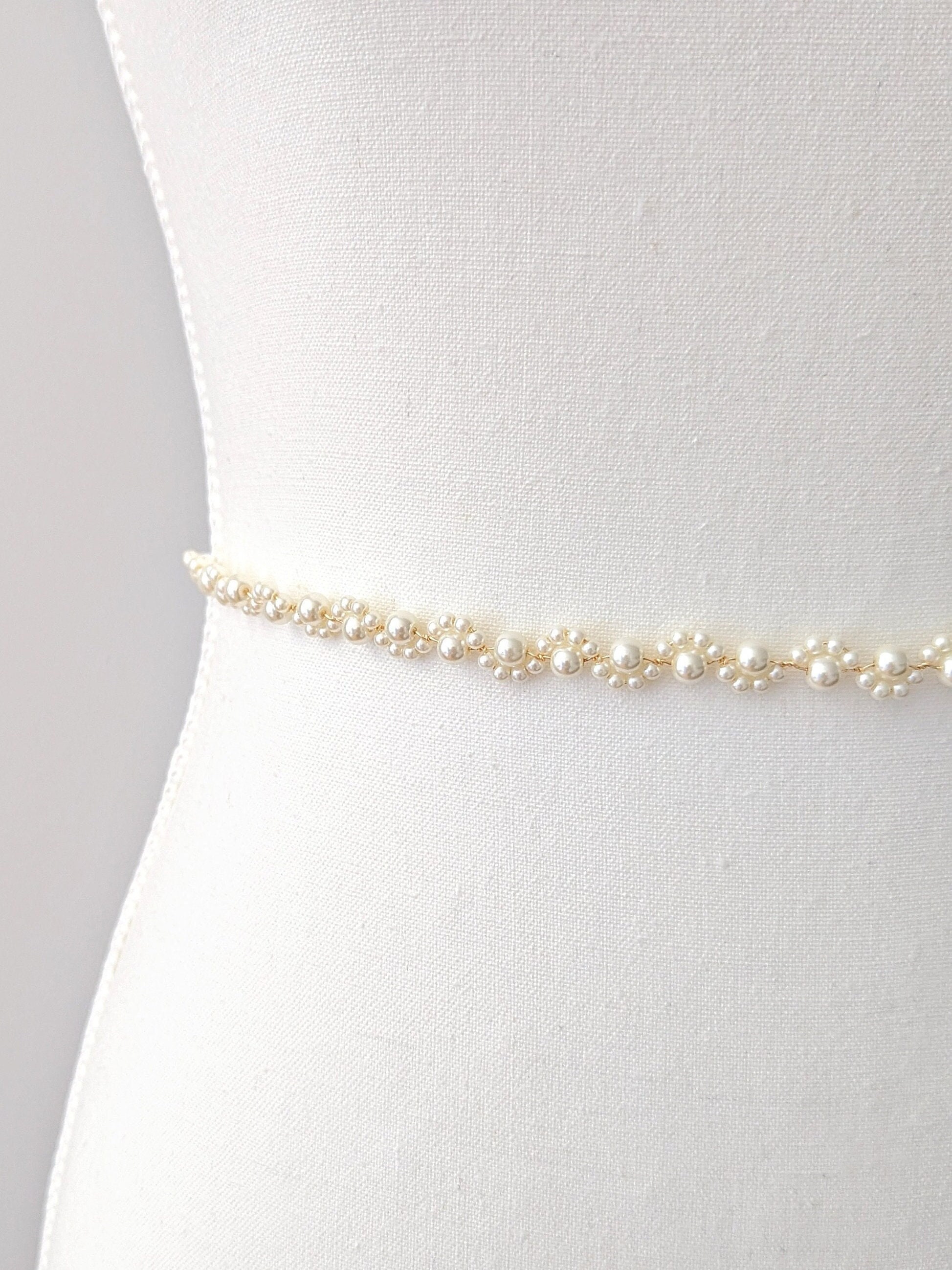 Thin Pearl Belt - Etsy