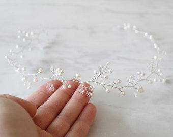 Dainty Silver Astronomer, Double Star Halo, Silver Headband 