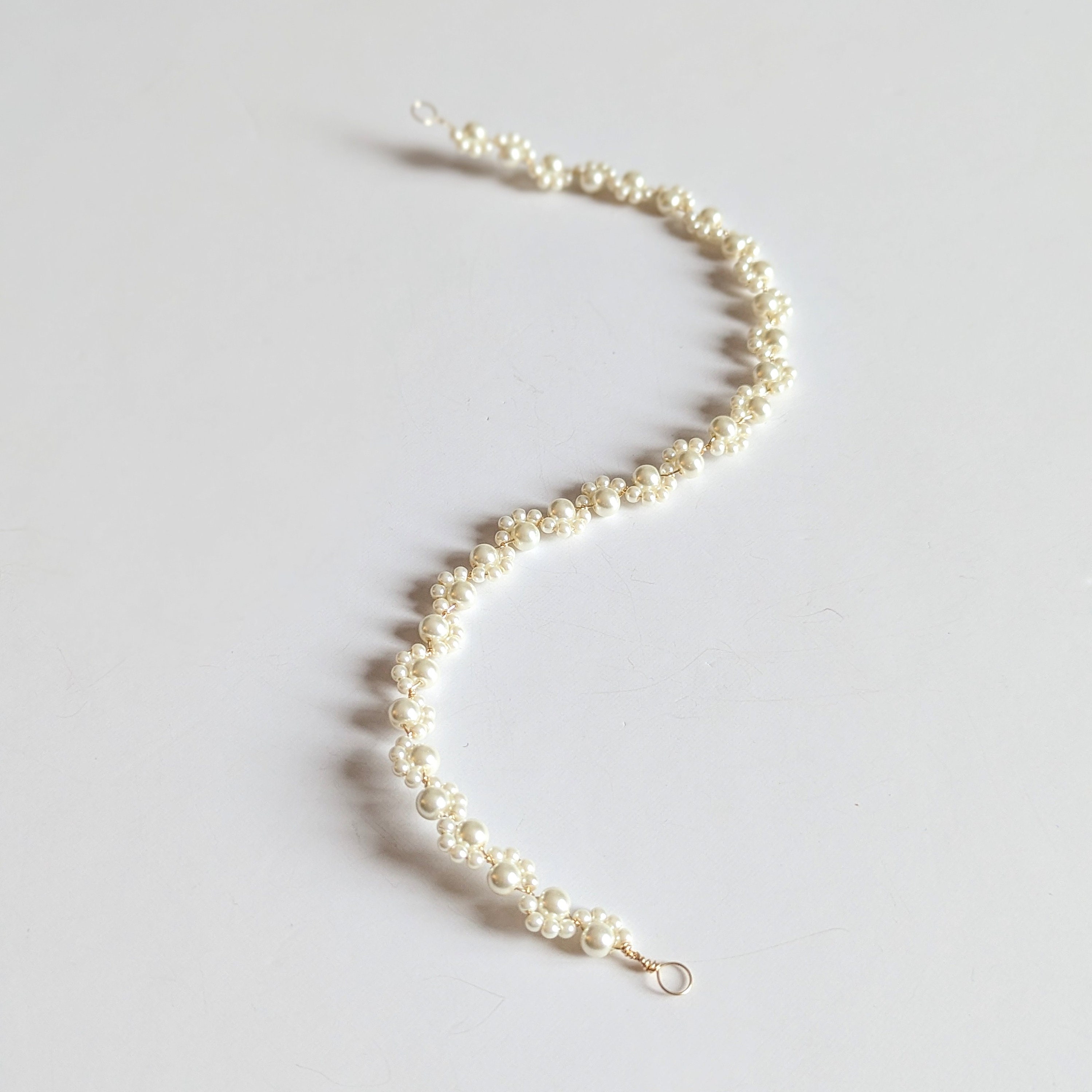  Minkissy Pearls Strand Tassel Chain Beaded Hair