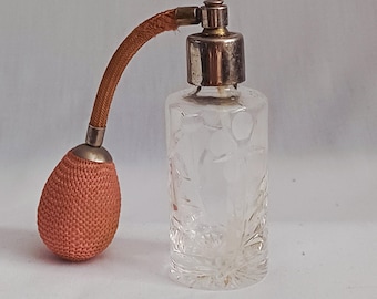金属フレーム付きピンクガラス香水瓶 # 25259 - Etsy 日本