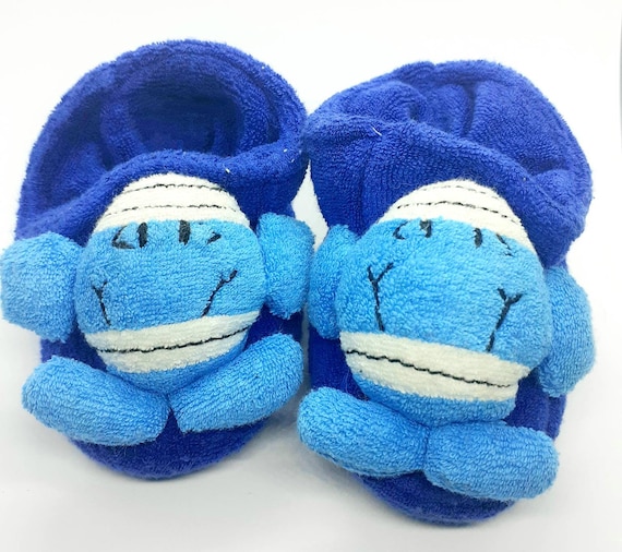 Mr Men Mr Bump Blue Soft Booties Pram Shoes