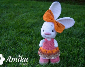 Soft amigurumi rabbit, Amigurumi rabbit, Rabbit crochet doll, Bunny amigurumi, Gift for a teenag, Pink doll, Colorful bunny amigurumi