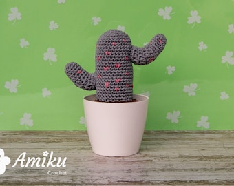 Amigurumi cactus, Cactus de ganchillo, Cactus a crochet, Cactus decorativo, Cactus con maceta, Plantas artificiales, Decoración del hogar