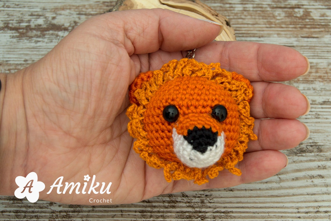 Small Crochet Amigurumi Lion Keychains for Women's Gifts Etsy