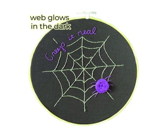 Halloween embroidery kit, halloween embroidery pattern, embroidery kit, beginner embroidery kit, diy kits for adults