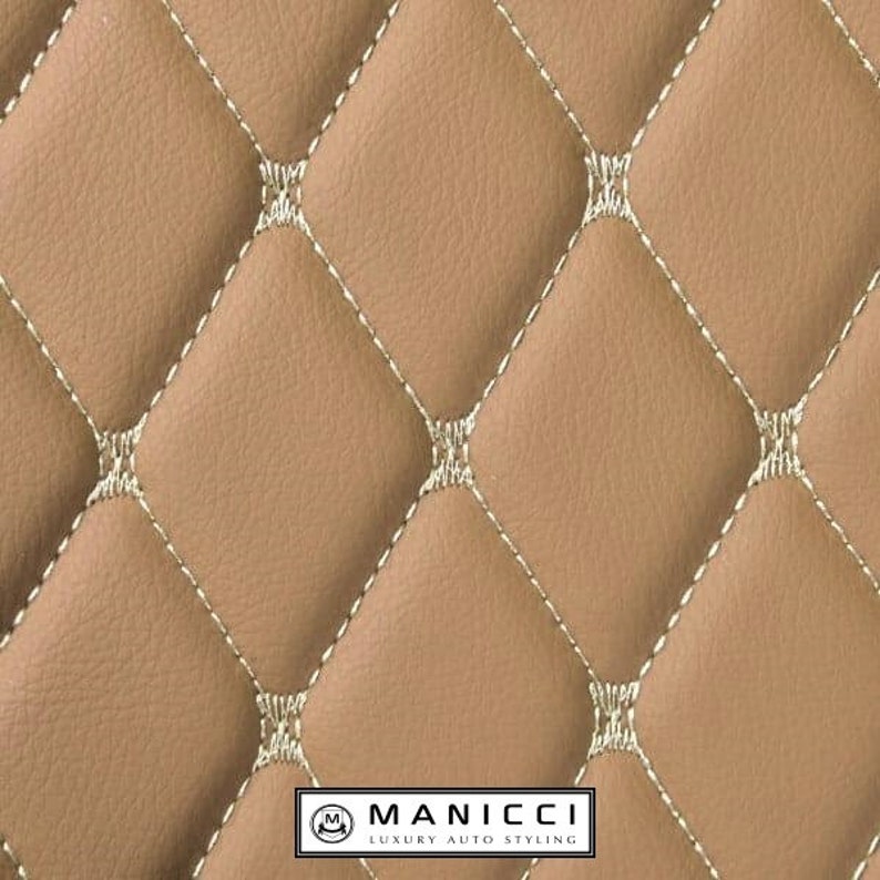 Manicci Luxury Leather Custom Fitted Car Mats beige Diamond Etsy