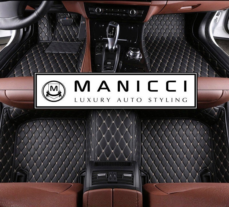 Mysterieus elektrode Verkoper Manicci Luxury Leather Custom Fitted Car Mats Black Diamond - Etsy