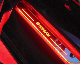 Luxury LED Car Door Sills – Wireless, Custom Fit, Multi-Color, Smart Sensor Lights – Premium Interior Styling by Manicci V1.0 (2 front)