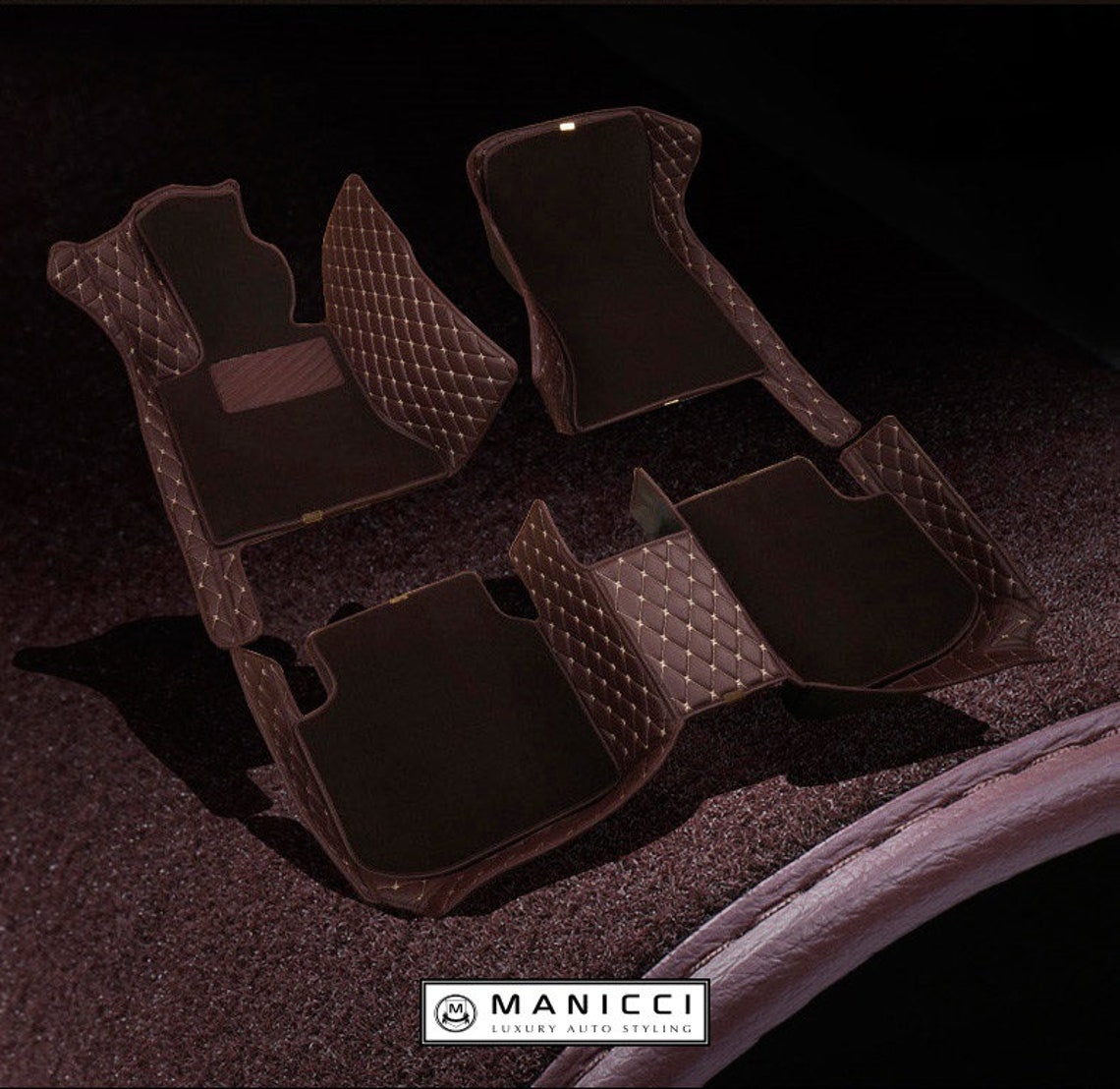 Premium Manicci Luxury Leather Custom Fitted Car Mats 2.0 Etsy