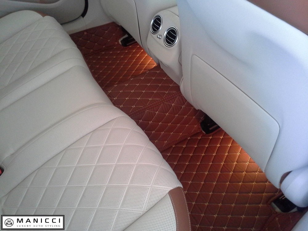 Buy Manicci Luxury Leather Custom Fitted Car Mats Brown Diamond