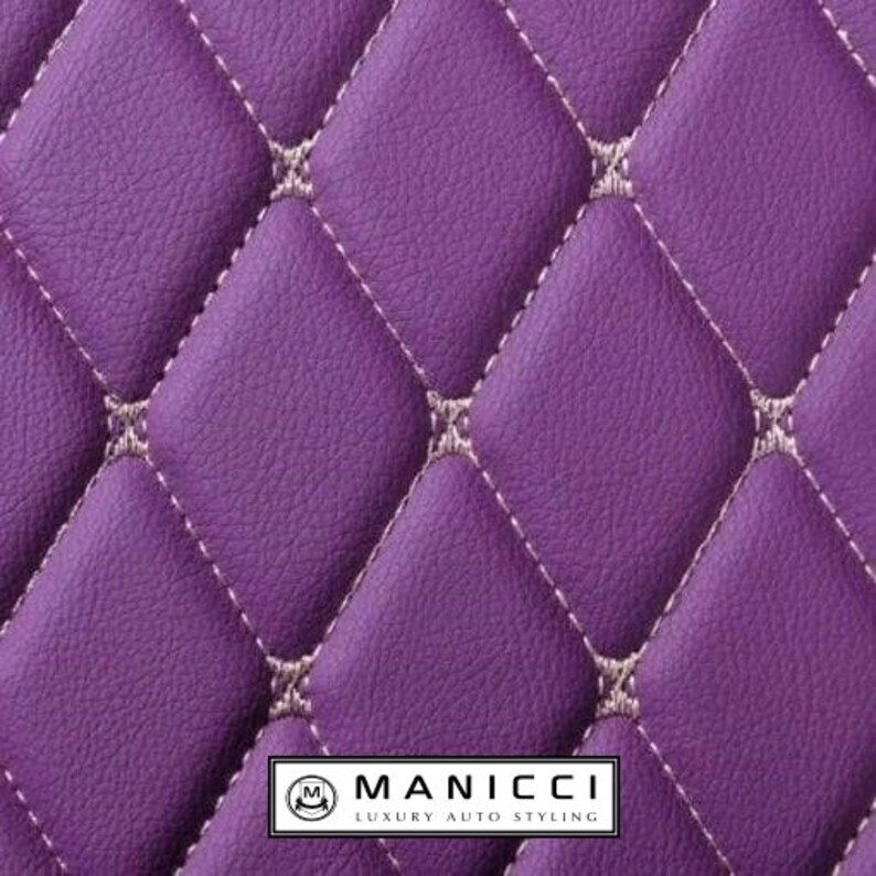 Manicci Luxury Leather Custom Fitted Car Mats Purple Diamond Etsy