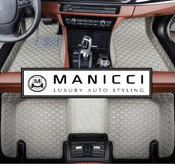 Premium Manicci Luxus Leder Custom Fitted Automatten 2.0 Grau Diamant  Automatten Komplettset - .de