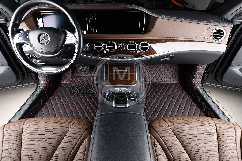 Shop Premium Dark Brown Diamond Car Floor Mat Online