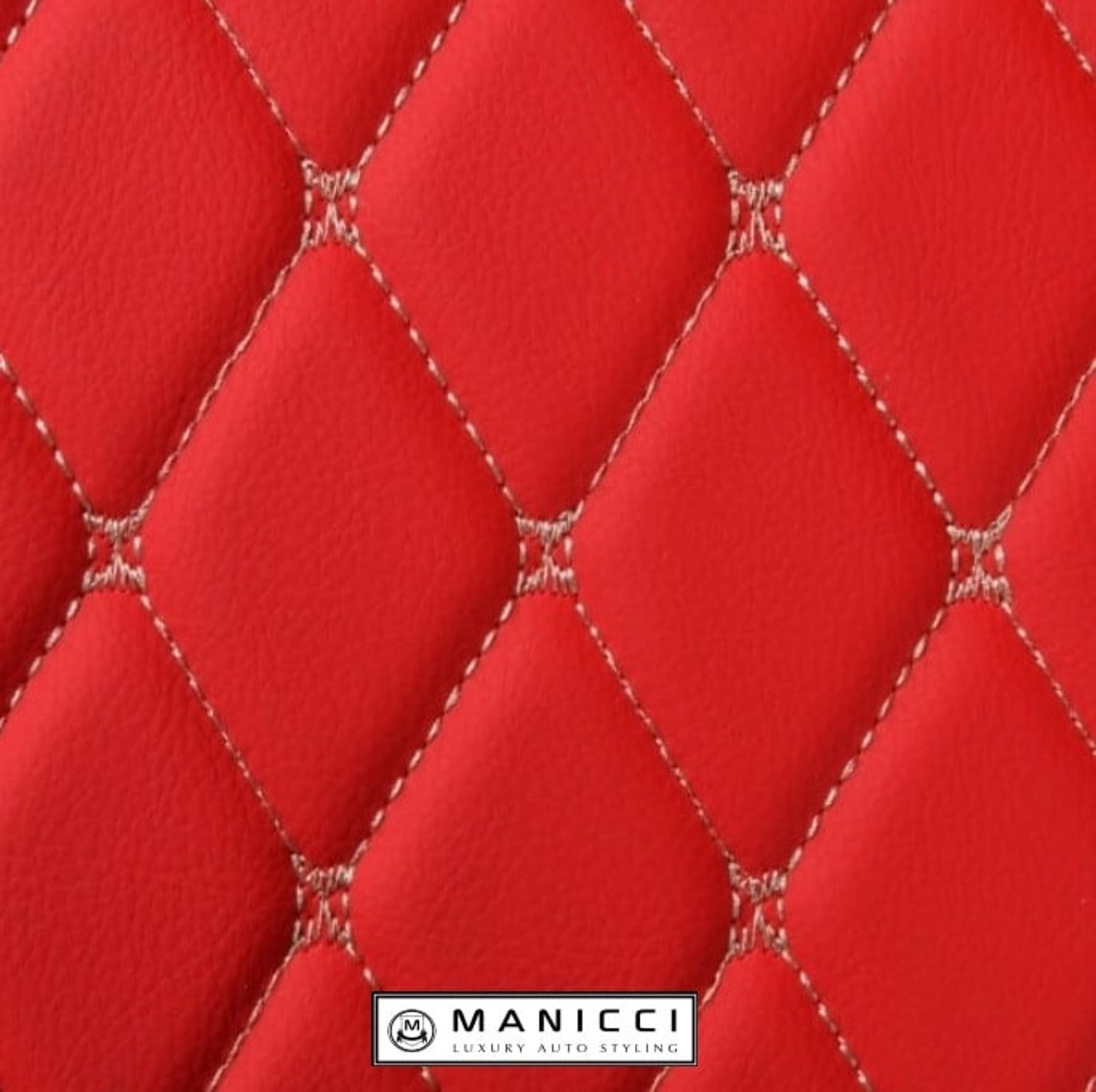 Manicci Luxury Leather Custom Fitted Car Mats Racing Red Etsy