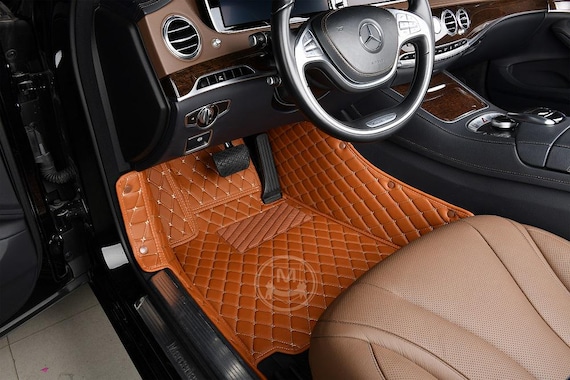 Diamond leather floor mats discount