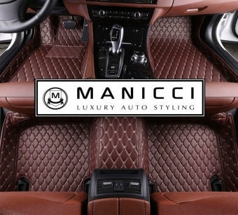 Buy Manicci Luxury Leather Custom Fitted Car Mats Dark Brown