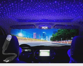 USB Car Roof Star Projector Galaxy Lights Romantic Interior LED Decor