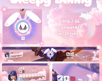 Pastel Sleepy Bunny Overwatch Overlay 1080p & 2K