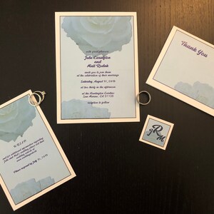 Wedding Invitation - colored flower overlay