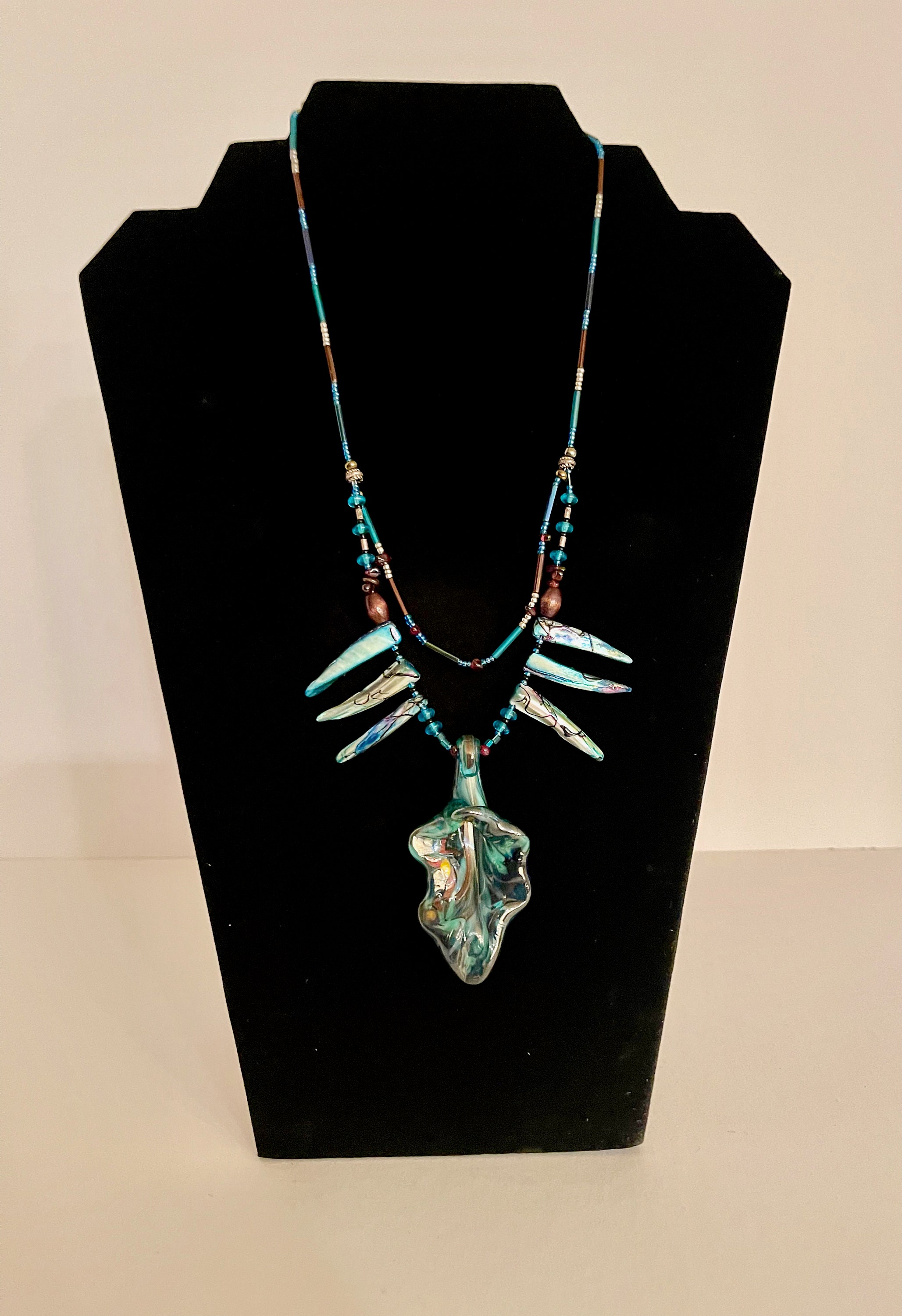 Glass Blown Jewelry, Glass Worked Jewelry, Glass Necklace, Necklace