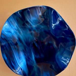 Wall Hanging, Blown and Fused Glass, Wall Plate, Wall Art, Platter, Bowl, Center Piece, Decorative Art, Collectible, Display Art, Glass Art