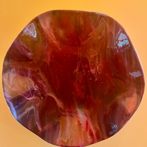 Decorative Glass Wall Plates Etsy