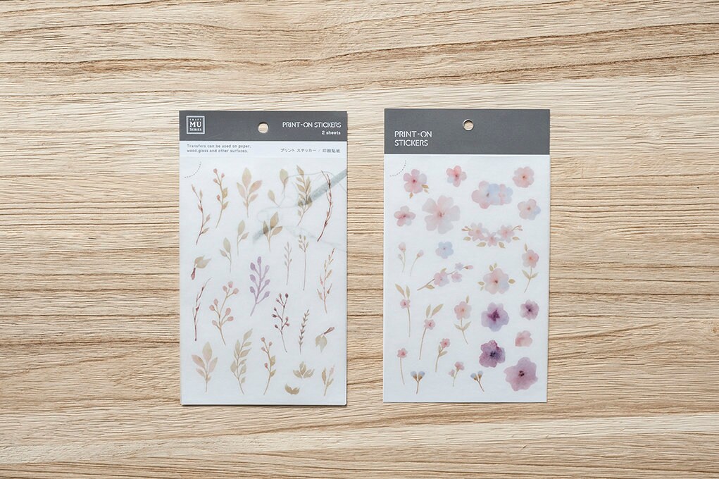 MU Print-on Sticker Spring Flowers | Etsy