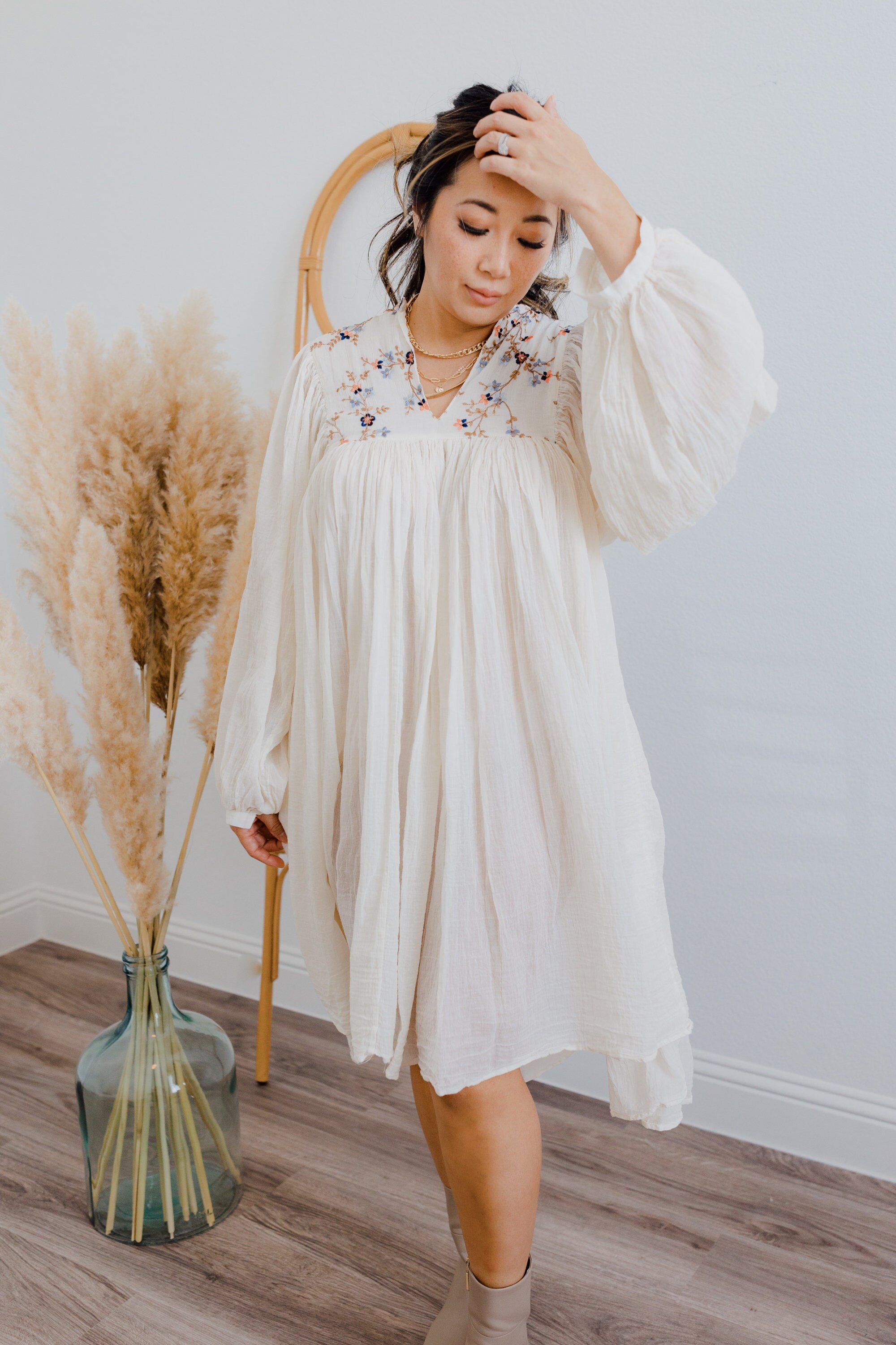 vacation leisure silk-cotton embroidery dress Vacation maxi dress-Super soft cotton dress with embroidery- gift for women-loungewear maxi dress- gift for women-cotton Beach dress