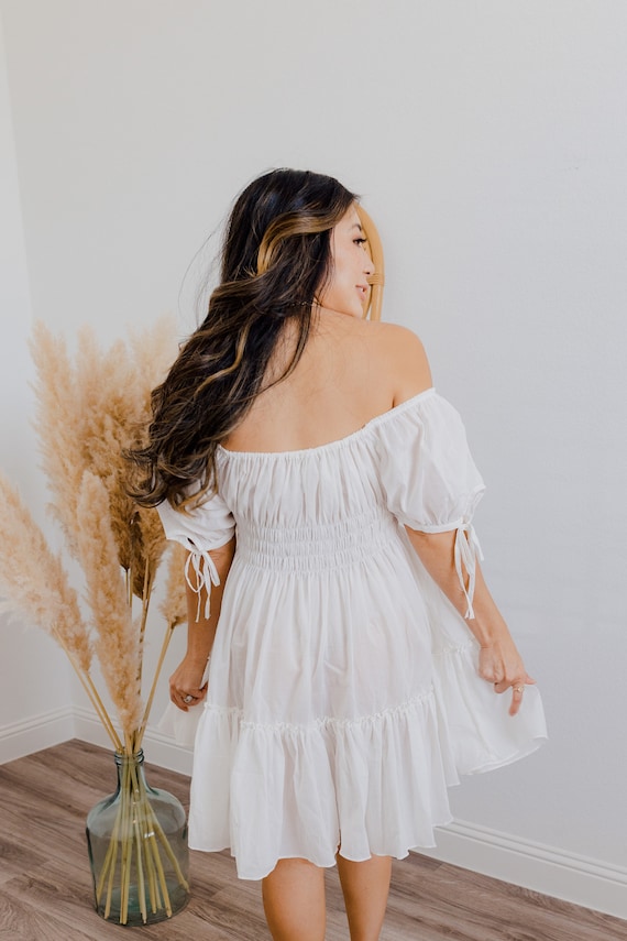 cotton mini summer dresses Rocio Mini Dress Natural/Seafoam / L