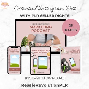Essential Instagram Post DFY With Master Resell Rights MRR & Private Label Right PLR Digital products