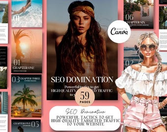 SEO Domination Ebook: Website Optimization Guide (Canva Editable, Digital Download)