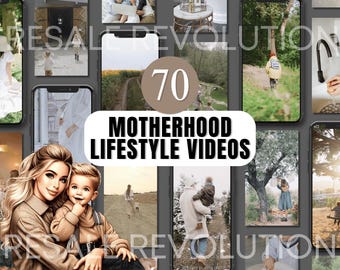 70 Motherhood Lifestyle Videos: Social Media Reels (PLR)