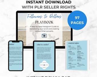 Instagram Playbook: Followers to Dollars, MRR & PLR (Digital Product)