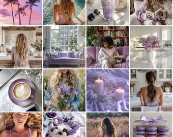 Colección de fotos de archivo de estilo de vida lavanda: imágenes sin rostro MRR PLR