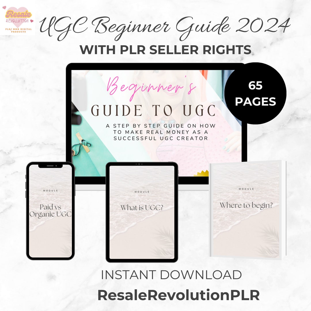 UGC Beginner Guide 2024 With Master Resell Rights MRR & Private Label ...